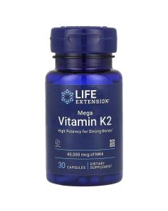 Витамин К2, 45 мг, Mega Vitamin K2, Life Extension, 30 капсул