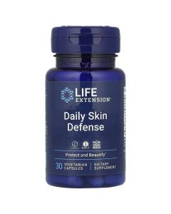 Щоденний захист шкіри, Daily Skin Defense, Life Extension, 30 вегетаріанських капсул