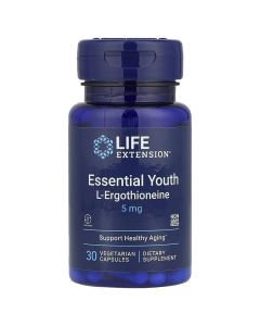 L-эрготионеин и молодость, 5 мг, Essential Youth L-Ergothioneine, Life Extension, 30 вегетарианских капсул