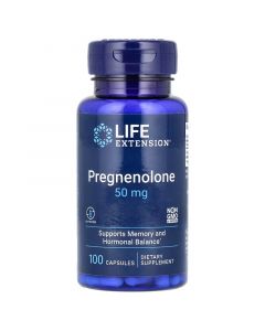 Прегненолон, 50 мг, Pregnenolone, Life Extension, 100 капсул
