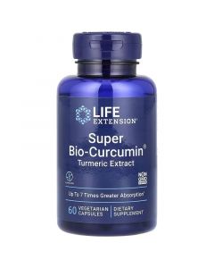 Куркумин, 400 мг, Super Bio Curcumin, Turmeric Extract, Life Extension, 60 вегетарианских капсул