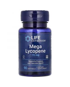 Лікопін, 15 мг, Mega Lycopene, Life Extension, 90 гелевих капсул
