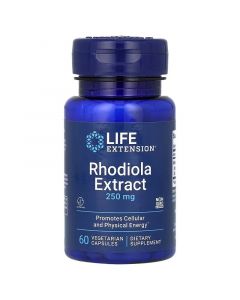 Родіола, 250 мг, Rhodiola Extract, Life Extension, 60 вегетаріанських капсул