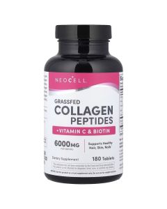 Супер Колаген з Вітаміном C та Біотином, Super Collagen + Vitamin C & Biotin, NeoCell, 180 таблеток