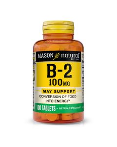 Витамин B2 100 мг, Vitamin B2, Mason Natural, 100 таблеток
