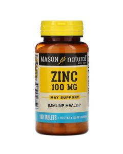 Цинк 100 мг, Zinc, Mason Natural, 100 таблеток