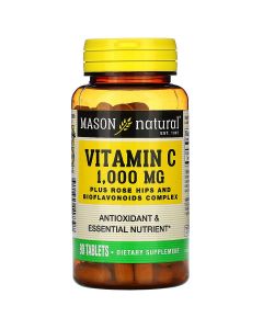 Вітамін C 1000 мг з шипшиною і біофлавоноїдами, Vitamin C, Mason Natural, 90 таблеток
