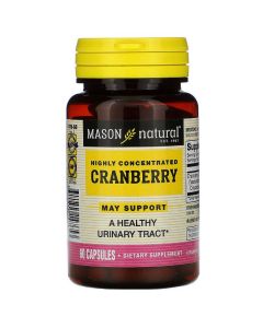 Клюква высококонцентрированная, Cranberry, Mason Natural, 60 капсул