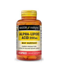 Альфа-ліпоєва кислота 200 мг, Alpha Lipoic Acid, Mason Natural, 60 капсул