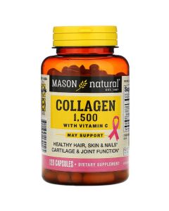 Колаген з вітаміном C, 1500 мг, Collagen, Mason Natural, 120 капсул