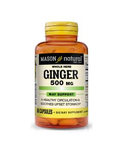 Имбирь 500 мг, Ginger, Mason Natural, 60 капсул