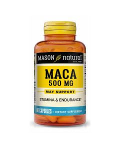 Мака 500мг, Maca, Mason Natural, 60 капсул
