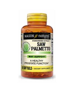 Со Пальметто екстракт, Здоров'я Простати, Saw Palmetto, Mason Natural, 60 гелевих капсул