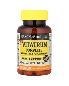 Мультивітаміни та мультимінерали, Vitatrum Complete, Mason Natural, 150 каплет