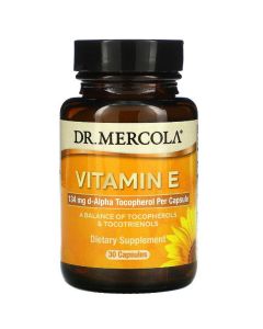 Витамин E, Vitamin E, Dr. Mercola, 30 капсул