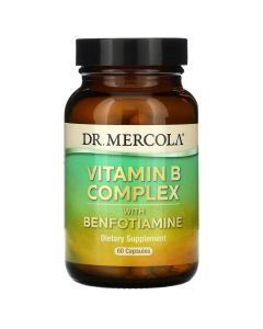 Комплекс Витаминов B с Бенфотиамином, Vitamin B Complex with Benfotiamine, Dr. Mercola, 60 капсул