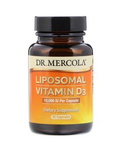Вітамін D3 Ліпосомальний, 10000 МО, Liposomal Vitamin D3, Dr. Mercola, 30 капсул