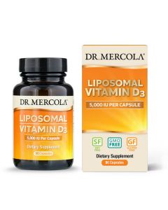 Вітамін D3 Ліпосомальний, 5000 МО, Liposomal Vitamin D3, Dr. Mercola, 90 капсул