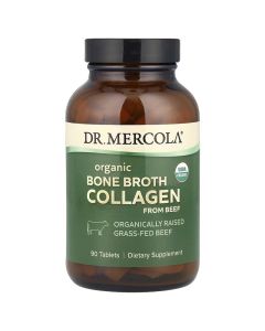 Органічний колаген із яловичини, Organic Bone Broth Collagen from Beef, Dr. Mercola, 90 таблеток