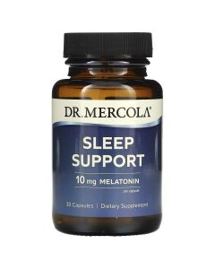 Поддержка сна с Мелатонином, 10 мг, Sleep Support, Dr. Mercola, 30 капсул