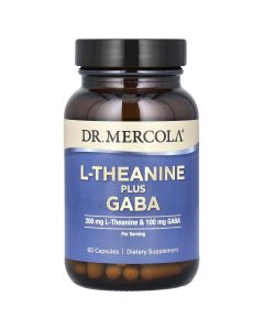 L-теанін з ГАМК, L-Theanine Plus GABA, Dr. Mercola, 60 капсул