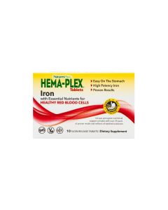 Комплекс Для Поддержания Оптимального Здоровья Крови, Natures Plus, Hema-Plex, 10 Вегетарианских Таблеток Длительного высвобождения