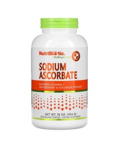 Аскорбат натрію, кристалічний порошок, Buffered Sodium Ascorbate, Vitamin C, Crystalline Powder, NutriBiotic, 454 гр