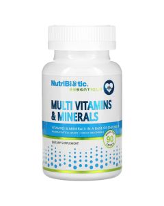 Мультивітаміни та мінерали, Essentials, Multi Vitamins & Minerals, NutriBiotic, 90 капсул