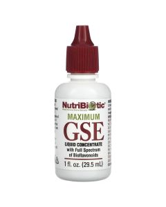Екстракт насіння грейпфрута високої концентрації, Maximum GSE, Liquid Concentrate, NutriBiotic, 29,5 мл