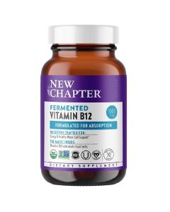 Вітамін B12 Ферментований, 1 мг, Fermented Vitamin В12, New Chapter, 30 таблеток