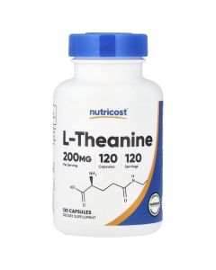 L-теанін, 200 мг, L-Theanine, Nutricost, 120 капсул