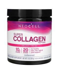 Супер Колаген, Тип 1&3, Grassfed Collagen Peptides, NeoCell, 7 унцій (200 гр)