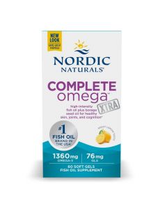 Омега Комплекс з Лимоном, Екстра, 1000 мг, Nordic Naturals, Complete Omega Xtra, 60 желатинових капсул