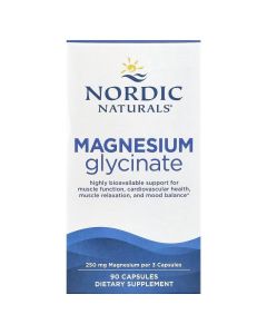 Магній гліцинат, 250 мг на порцію, Magnesium Glycinate, Nordic Naturals, 90 капсул