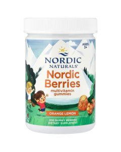 Мультивітаміни для дітей, смак апельсин та лимон, Nordic Berries, Multivitamin Gummies, Ages 3+, Nordic Naturals, 200 жувальних цукерок