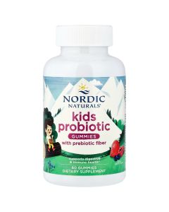 Пробиотики для детей, вкус ягод, Kids Probiotic Gummies, Nordic Naturals, 60 жевательных таблеток