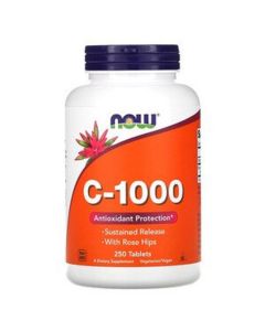 Вітамін C-1000 с шипшиною, With Rose Hips, Now Foods, 250 таблеток