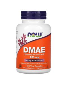 DMAE (диметиламіноетанол) 250мг, Now Foods, 100 вегетаріанських капсул