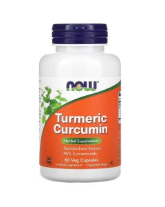 Куркума и куркумин, Turmeric Curcumin, Now Foods, 60 вегетарианских капсул
