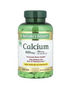 Кальций и Витамин D3, 600 мг и 20 мкг, Calcium, Nature's Bounty, 250 таблеток