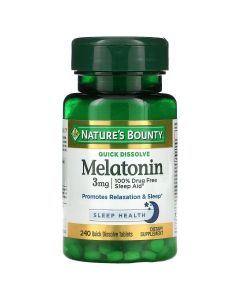 Мелатонін швидко розчинний, 3 мг, смак вишні, Melatonin, Nature's Bounty, 240 таблеток