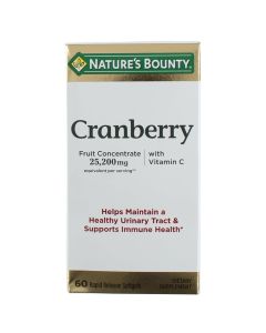 Клюква, Cranberry with Vitamins C, Nature's Bounty, 60 гелевых капсул