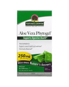 Алое вера фітогель, 250 мг, Aloe Vera Phytogel, Nature's Answer, 90 вегетаріанських капсул