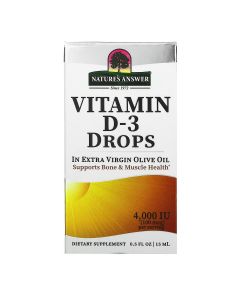 Вітамін D3 у краплях, 4000 МО, Vitamin D-3 Drops, Nature's Answer, 15 мл