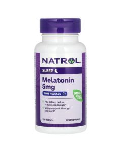 Мелатонін Підвищеної Сили Дії 5 мг, Melatonin, Natrol, 100 таблеток
