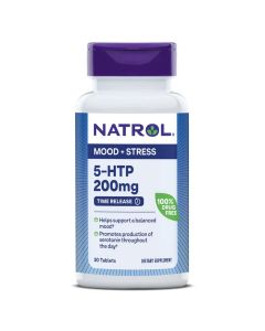 5-HTP (Гидрокситриптофан) медленного высвобождения, 200 мг, 5-HTP, Natrol, 30 таблеток