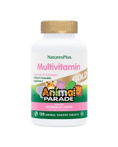 Мультивітаміни для Дітей, Смак Кавуна, Animal Parade Gold, Natures Plus, 120 жувальних таблеток