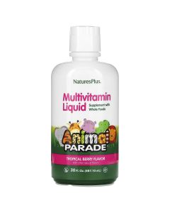 Рідкі Дитячі Мультивітаміни, Смак Тропичних фруктів, Animal Parade Gold, Natures Plus, 887 мл