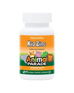 Цинк для Детей, Вкус Мандарина, Kid Zinc, Animal Parade, Natures Plus, 90 таблеток для рассасывания