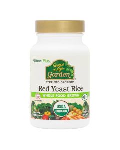 Органічний Червоний Дріжджовий Рис, Source of Life Garden, Natures Plus, 60 капсул